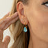 Серебряные серьги "Kristāla Lāse (Aqua Bohemica)" с кристаллами Preciosa™